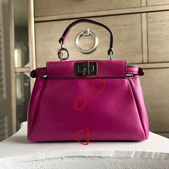 Fendi micro peekaboo fuchsia bag - Picture 14 of 14